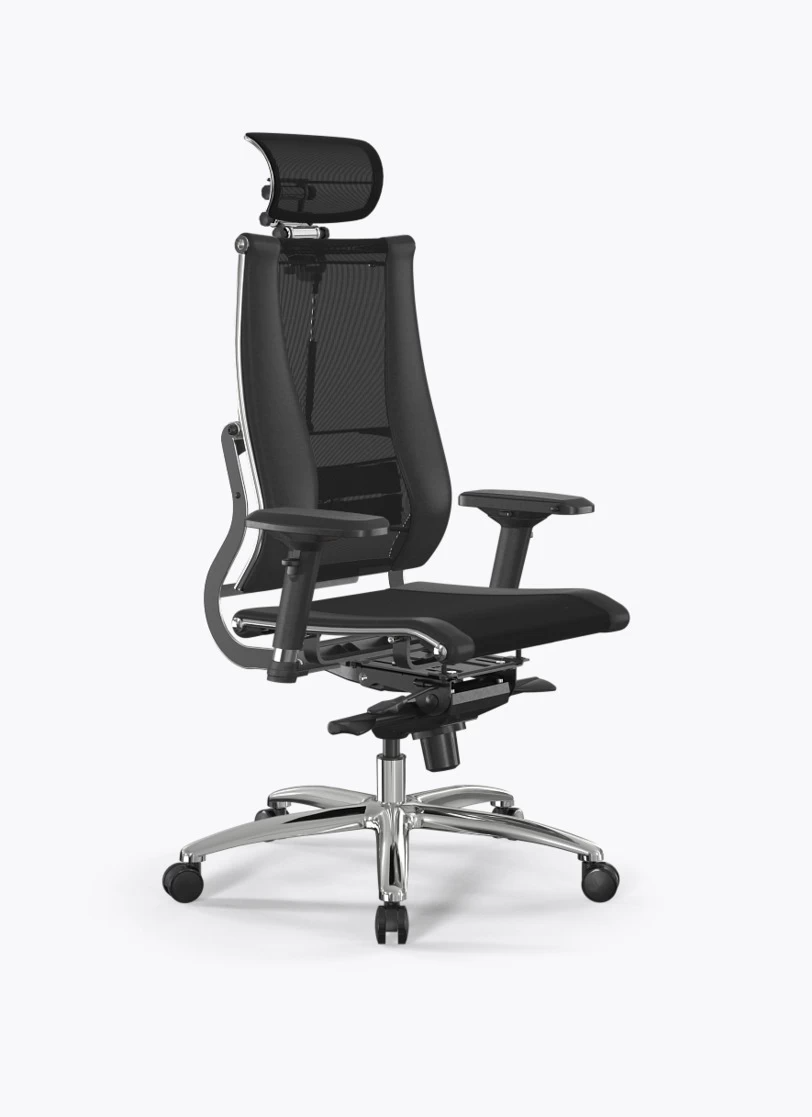Кресло Метта Y 2D Move B2-14D/0016116 (сетка TS YM93 черная/экокожа Infinity Easy Clean черная)