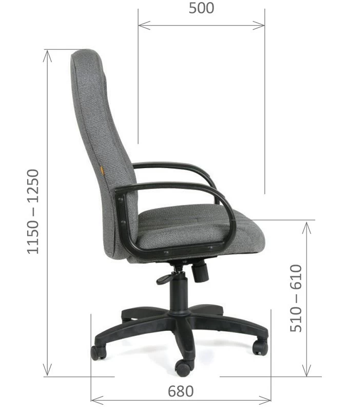 Кресло Chairman 685 (ткань серая)