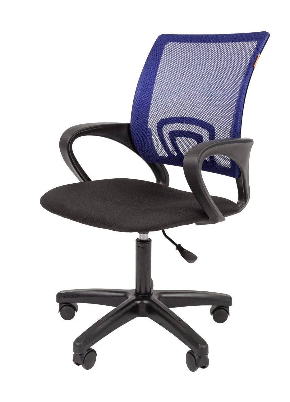 Кресло Chairman 696 LT (сетка синяя/ткань черная)